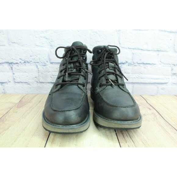 LL Bean Black Stonington Moccasin Toe Padded Collar Working Boots Size 7 M main image 4
